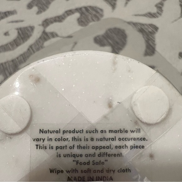 Cream Gold Marble Round ‘A’ Coasters NEW - Set of 4 - Picture 4 of 4